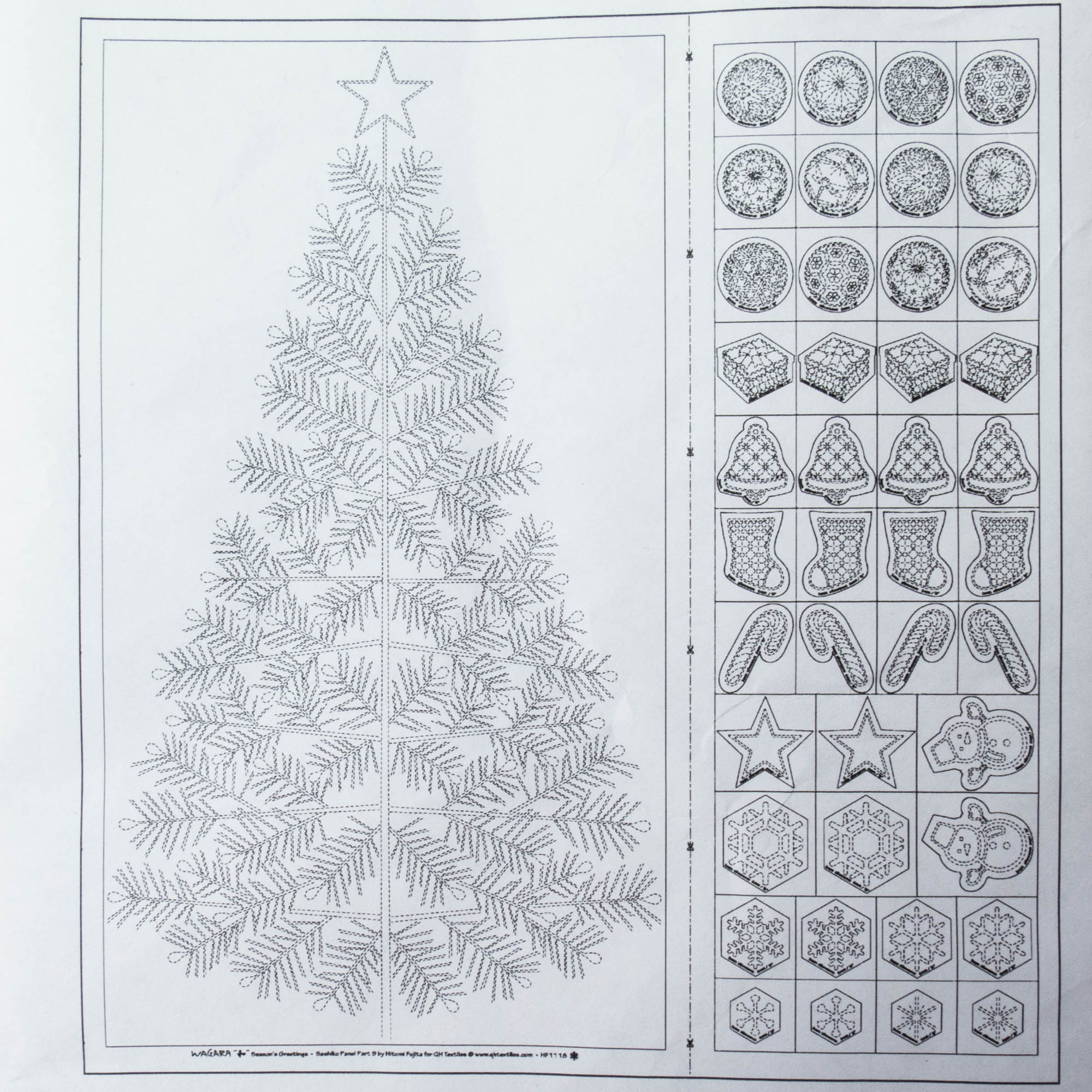 SASHIKO TREE / Hitomezashsi Sashiko Christmas tree with 14 patterns! –  SASHIKO.LAB