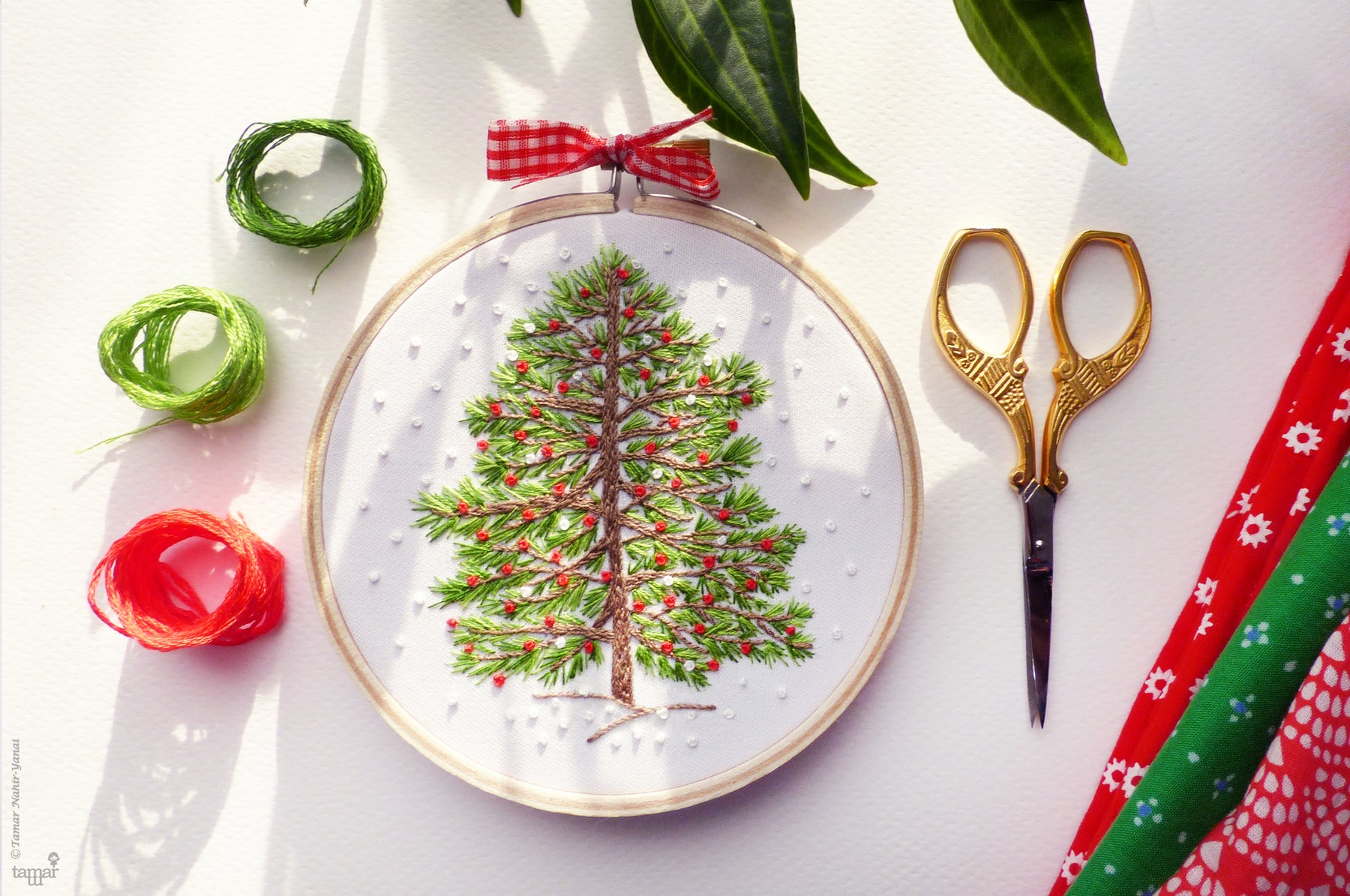 Christmas Tree, Christmas Embroidery, Embroidery Kit