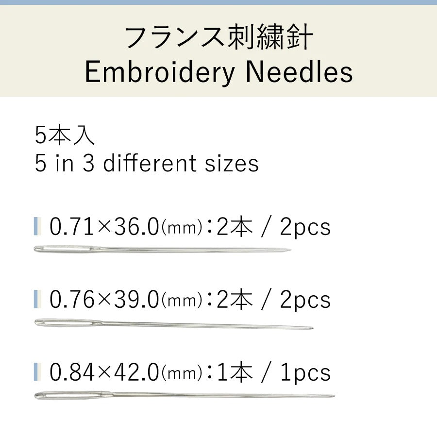 Embroidery Needles, Size 1/5