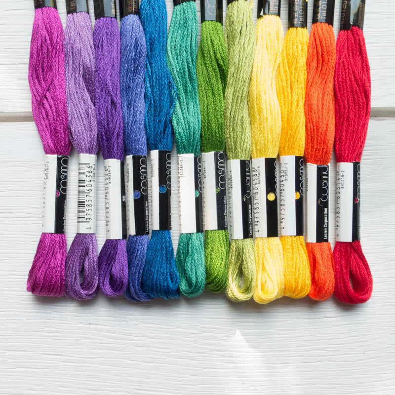 Cosmo Seasons Embroidery Floss Set - Rainbow