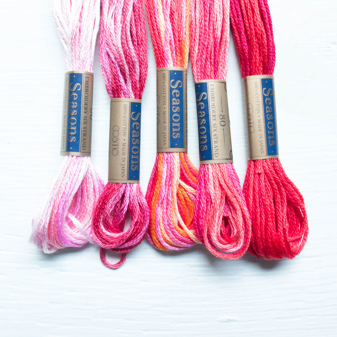 COSMO Seasons Variegated Embroidery Floss - 5001, 5002, 5003, 5004