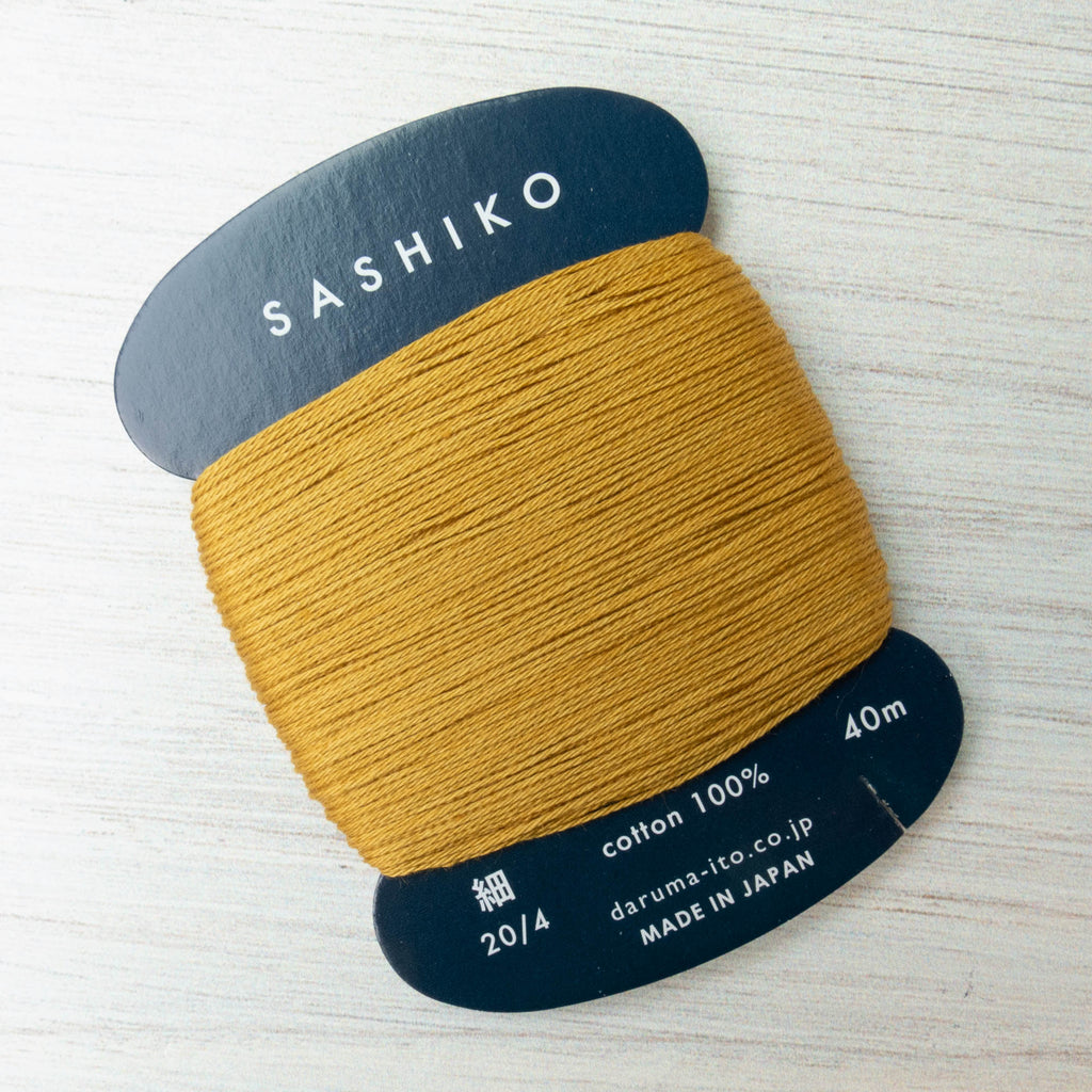 Thin Sashiko Thread, Gold - A Threaded Needle