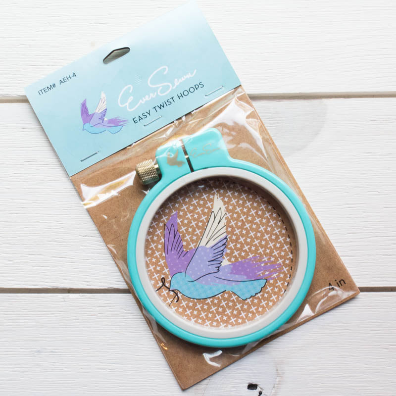 EverSewn 4 inch Easy Twist Embroidery Hoop – Snuggly Monkey