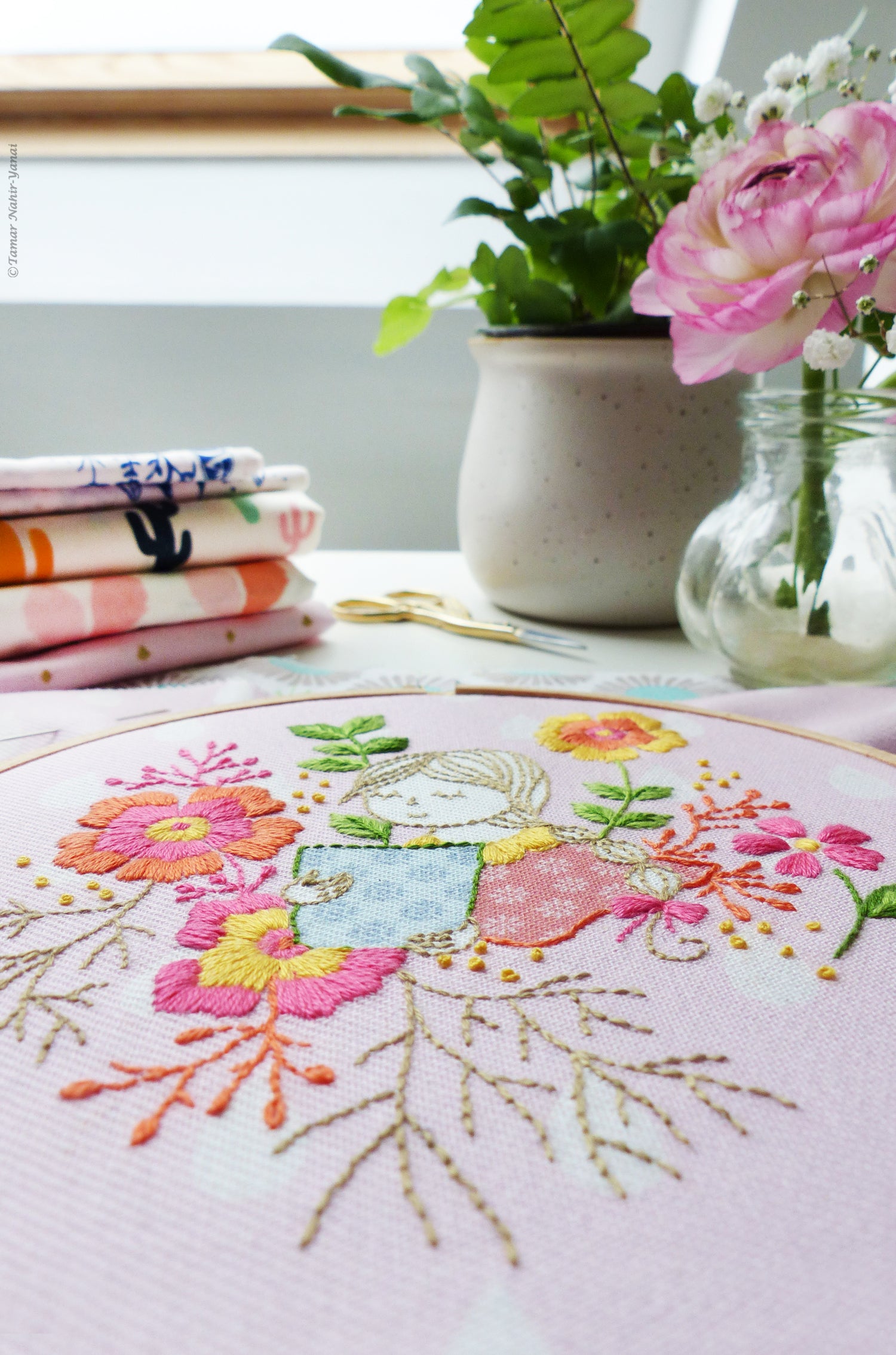 Hidden garden embroidery kit. – Madaher