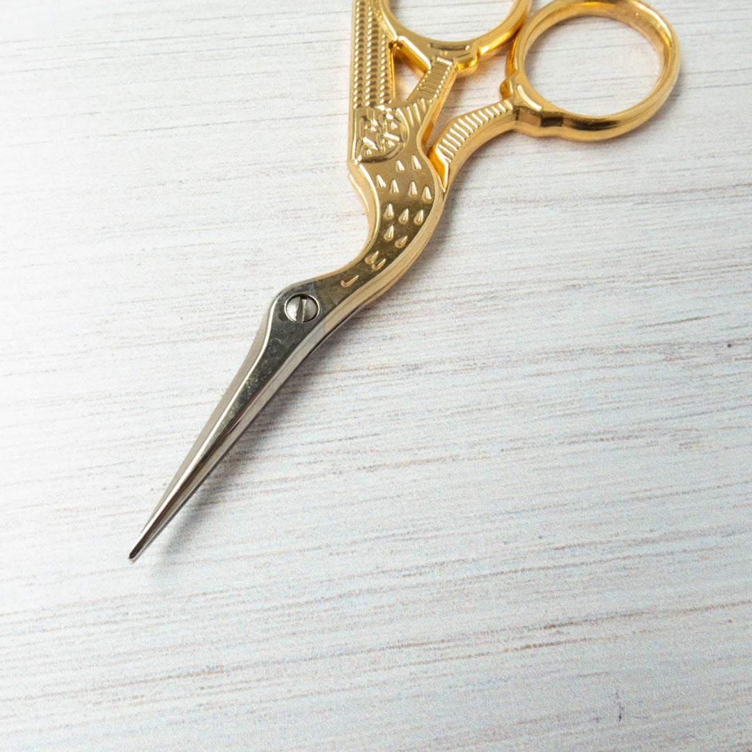 Gold Stork Scissors – Snuggly Monkey