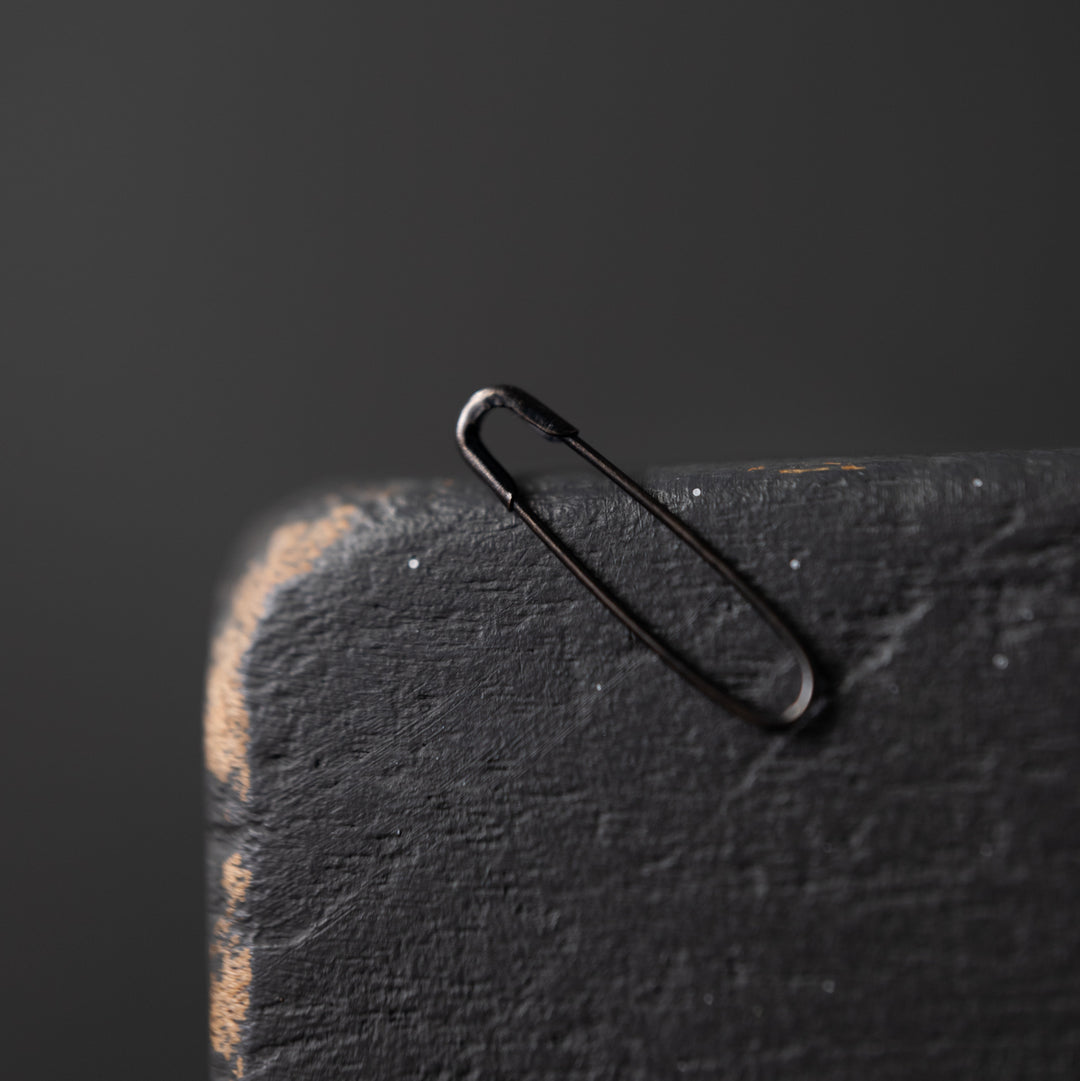 French Black Safety Pins - 7/8