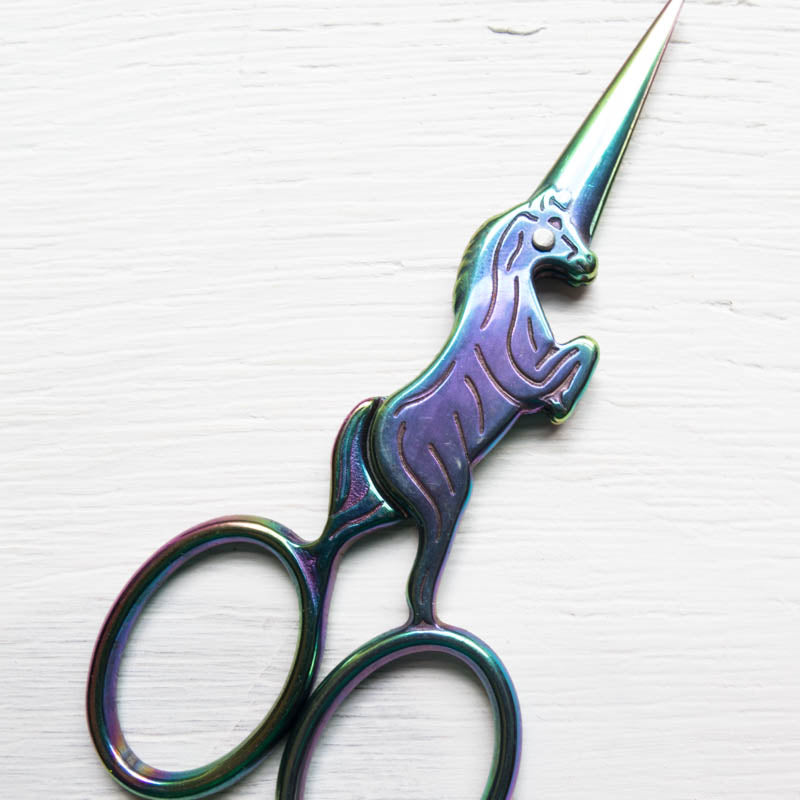 Oiled Rubbed Bronze Unicorn Horse Style Yarn Scissors Whimsical