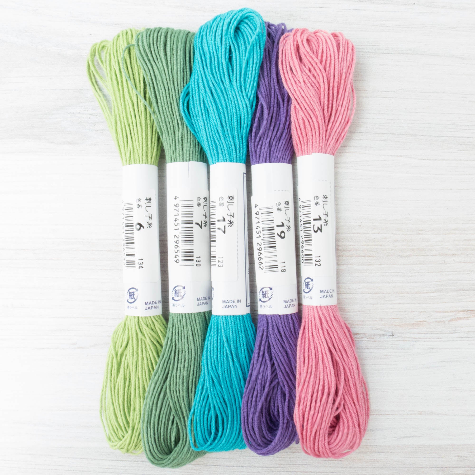 Sashiko Thread Set - Rainbow – Snuggly Monkey