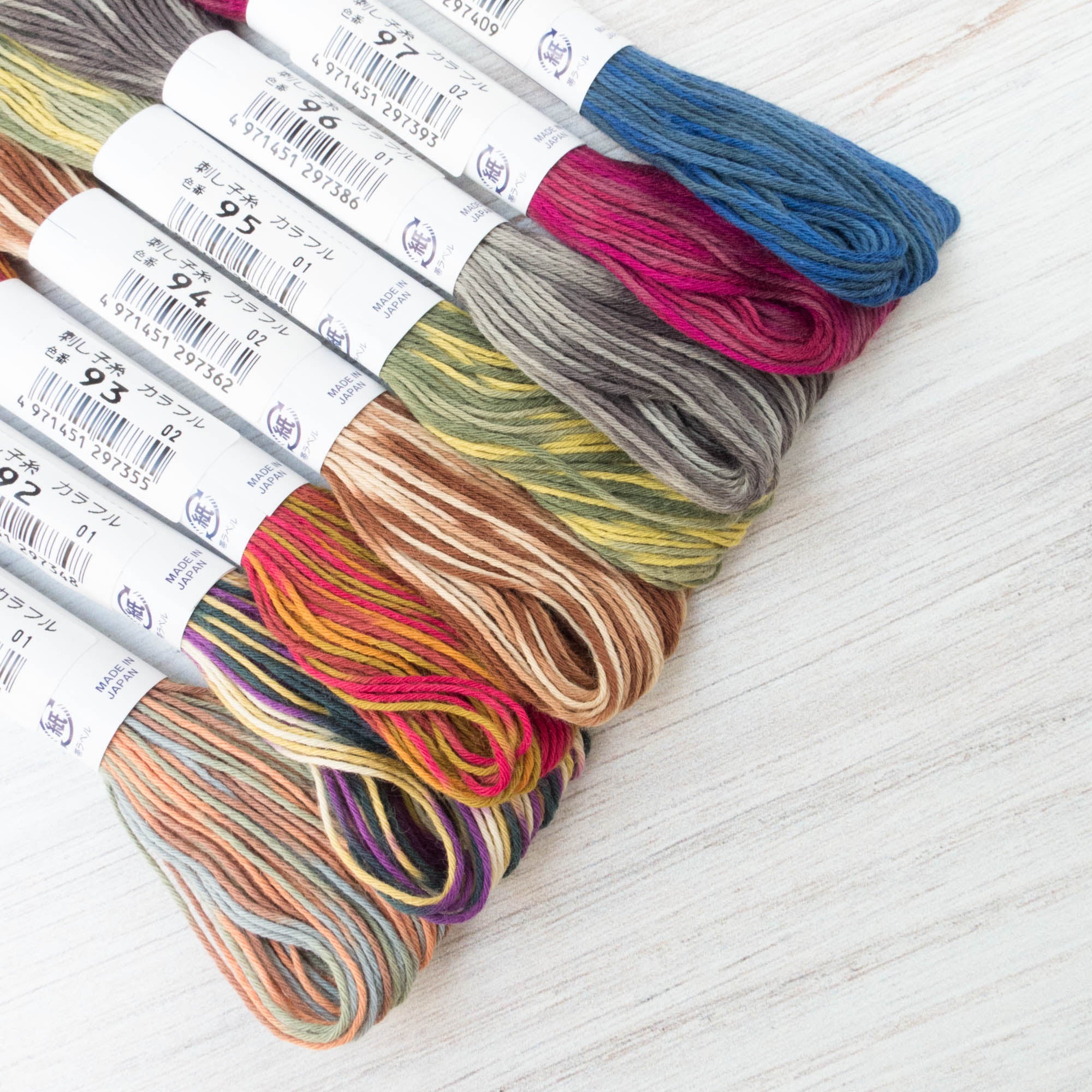 6 STRANDED COTTON, Hand Dyed Embroidery Thread, Cross Stitch Thread,  Variegated Thread, Canvaswork, Needlepoint, Sashiko Quilting 
