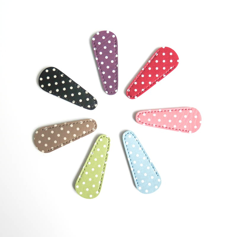 Polka Dot Embroidery Scissor Sheath - Stitched Modern