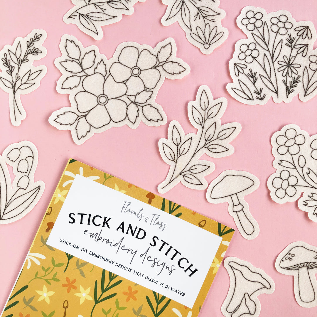 BEES AND FLOWERS STICK AND STITCH EMBROIDERY PATTERNS – Jamie's Dream Box  Co.