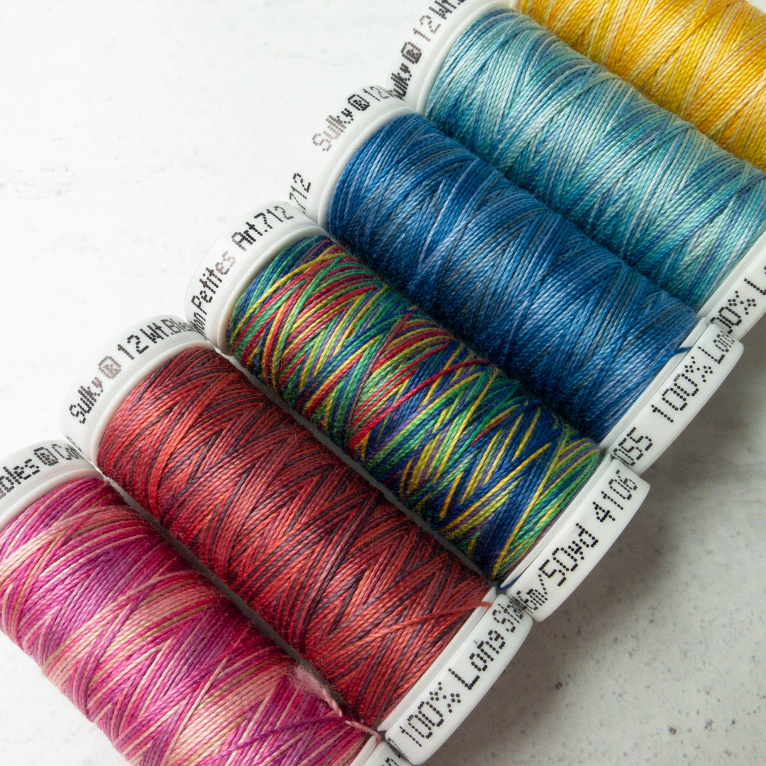 Sulky 12wt. Petites Cotton Thread, Sulky Thread, Embroidery Thread Bundle,  Quilting Thread, Sewing Thread 