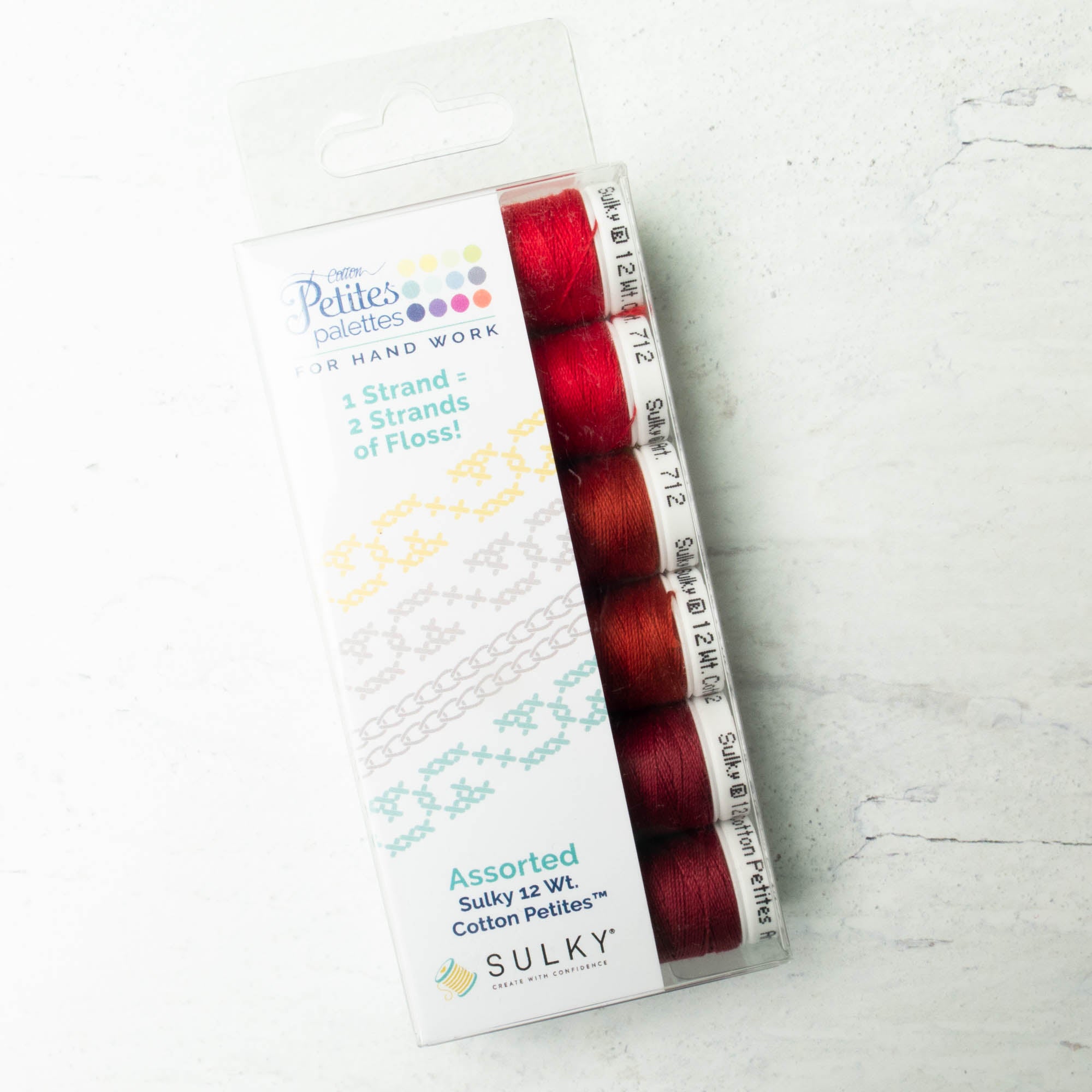 Sulky 12 Wt. Cotton Petites Thread - 6 Most Popular Colors Sampler