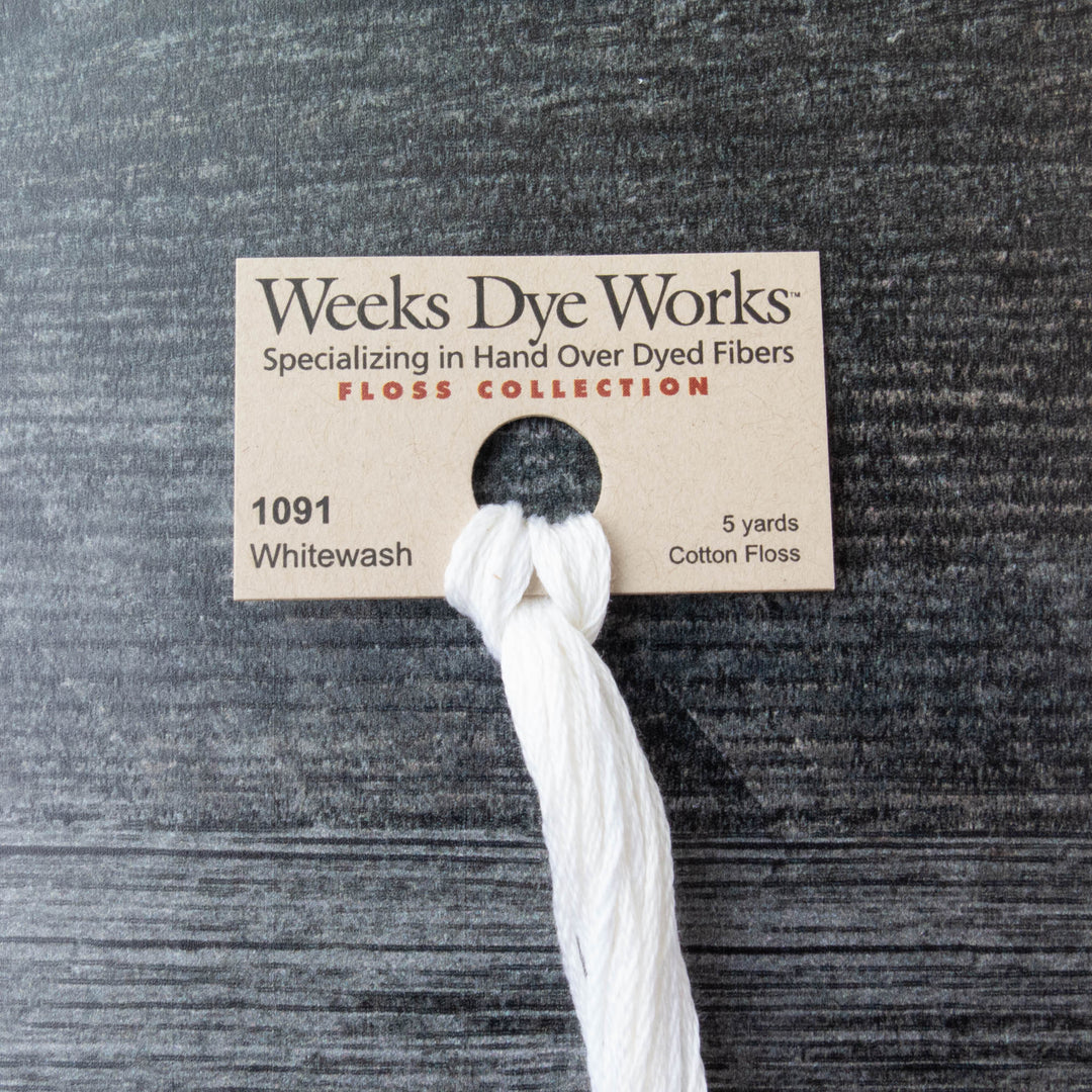 Weeks Dye Works Hand Over Dyed Embroidery Floss - White Lightning
