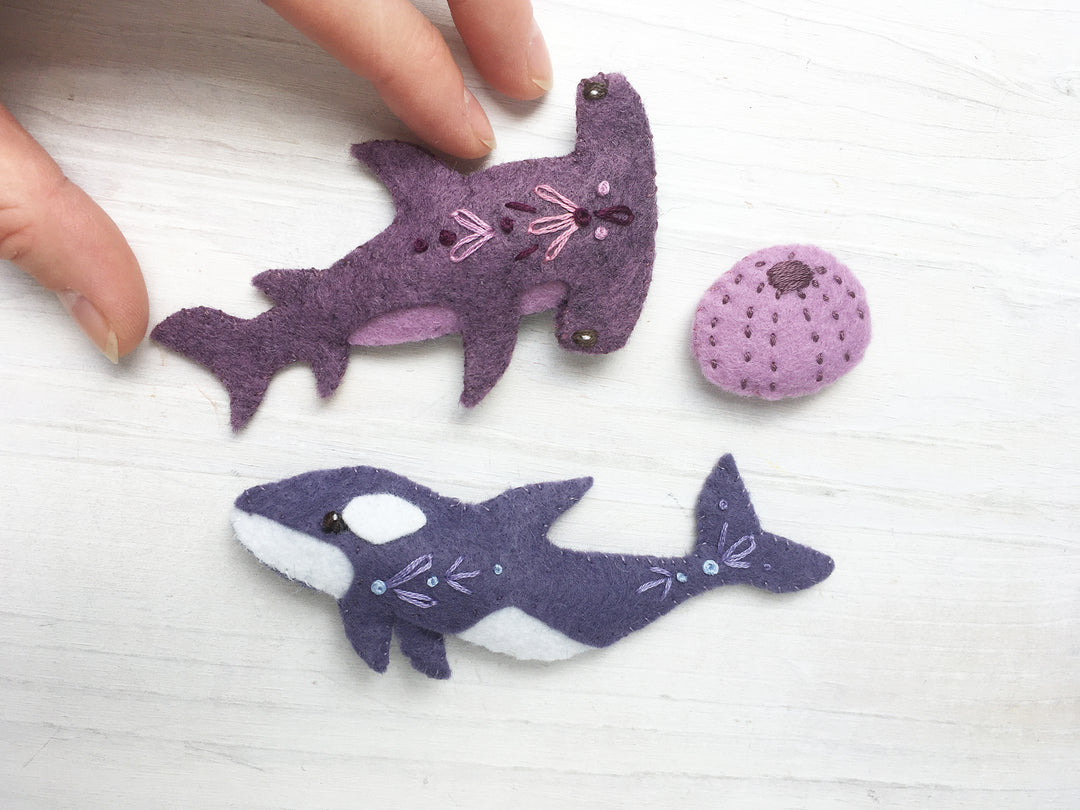 Felt Crafts -How to make Sand Dollars and Starfish