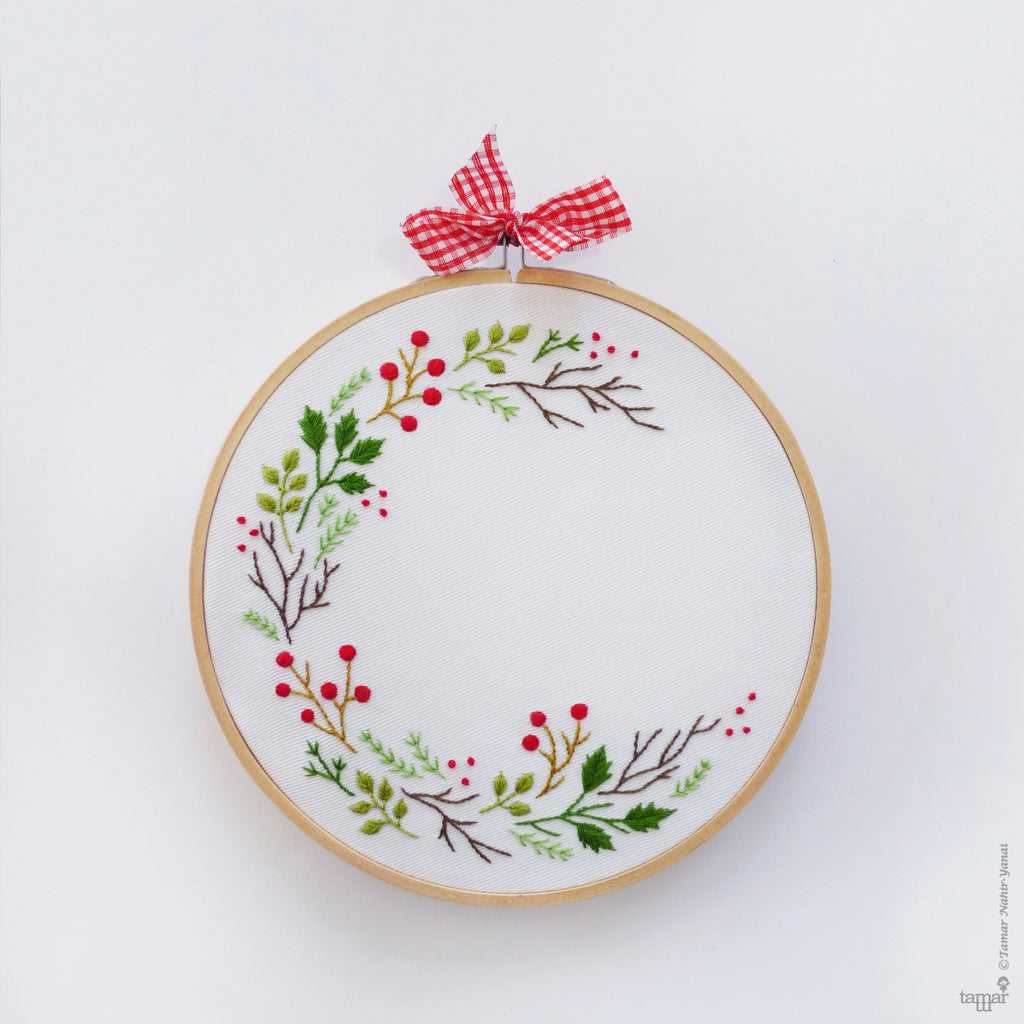 Christmas Embroidery Kit : 6 Mistletoe by Tamar Nahir  Embroidery kits,  Hand embroidery patterns, Embroidery patterns